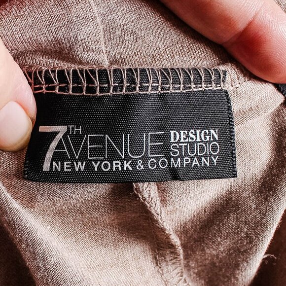 NY&CO 7th Ave Design Studio Draped Cowl Neck Tunic Top NWT XL - Picture 8 of 10